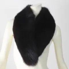 S83【極美品】フォックス ショール FOX マフラー ダークブラウン 極太毛皮