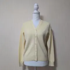 ユニクロ　コットンカシミヤVネックカーディガン（長袖）レディース　クリーム　S
