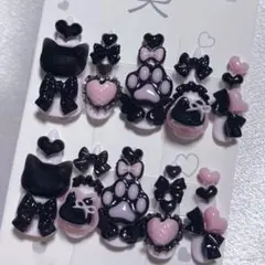 【現品】ネイルチップ 平成女児 地雷 量産 ねこ