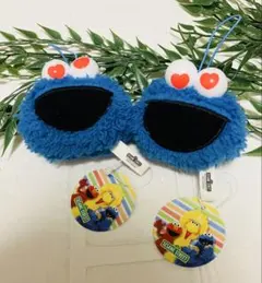セサミストリート フェイスマスコット クッキーモンスター 2点セット