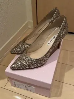 DIANA/ゴールドグリッター/ハイヒール/結婚式