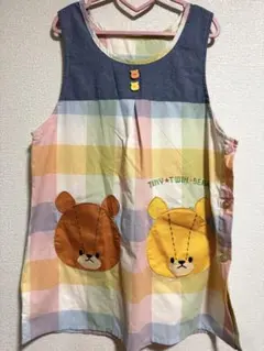 新品　くまのがっこう　ルルロロ　 エプロン　保育士