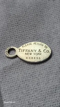 TIFFANY & CO. オーバルタグチャームペンダントトップシルバー925のサムネイル