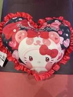 パンダ ハローキティ ハート型クッション