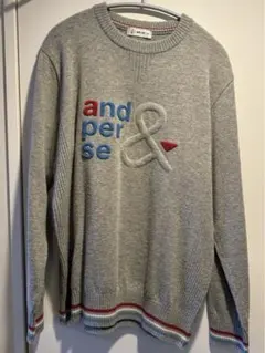 アンパスィ セーター ニット ロゴパイル メンズ and per se