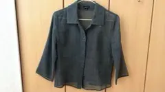 COMME CA ISM シアーシャツ グレー　コムサイズム