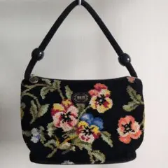 【美品】FEILER 花柄刺繍トートバッグ