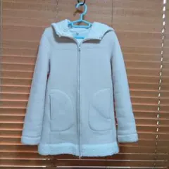 UNIQLO フード付きボアジャケット M クリーム色（オフ・ホワイト）