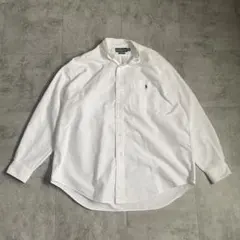 美品 ラルフローレン 上質 綿 オックスフォード ボタンダウンシャツ 