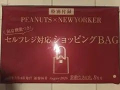 素敵なあの人8月号付録ピーナッツ×ニューヨーカーセルフレジ対応ショッピングBAGのサムネイル