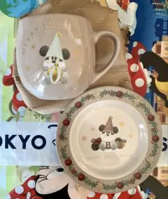 リルリンリンスーベニアプレート1枚マグカップ1個ディズニークリスマス 2025