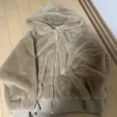 INGNI フード付きベージュファージャケット