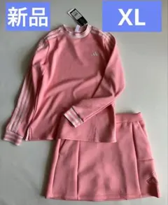 新品⛳️アディダスゴルフ　長袖&ダンボールニットスカート　セット　XL