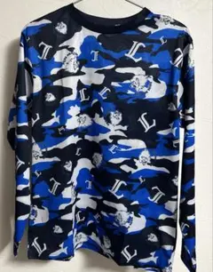 埼玉西武ライオンズ　ライオンズオリジナルロングTシャツ　青迷彩レオ柄　Sサイズ