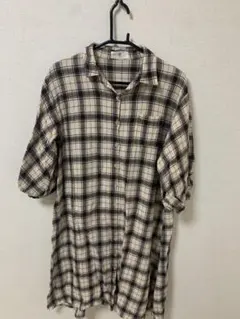 RPS レディース　ワンピース　ブラウス　シャツ　チェック　アイボリー