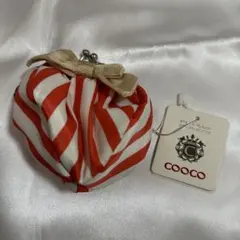 ガマ口のポーチ　ストライプ　COOCO タグ付きのサムネイル