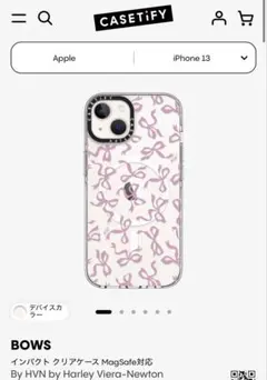 CASSETIFY iPhone 13 ケース リボン柄