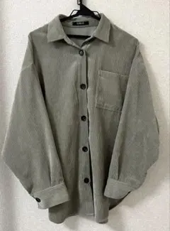 オリーブグリーン シャツ L オーバーサイズ