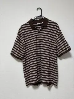 Levi's リーバイス ポロシャツ ボーダー ブラウン Sのサムネイル