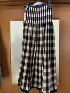 新品】SPECCHIOスペッチオ 先染めチェックウエストタックギャザー