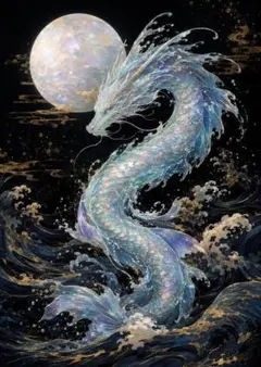原画 「浄化のアクアドラゴン」 一点物 龍 龍神 開運絵画 龍ノツカイ 原画 「浄化のアクアドラゴン」 一点物 龍 龍神 開運絵画 龍ノツカイ