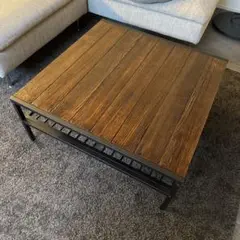 ウッド×アイアン センターテーブル ローテーブル
