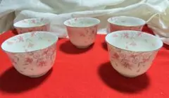 宇野千代 桜 湯呑み 5客 金彩 さくら 煎茶碗 春 和食器