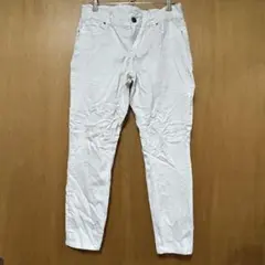 maurices スリムフィット ホワイトパンツ【Mサイズ】白パンツ長ズボン