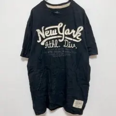 オールドネイビー ロゴ Tシャツ クルーネック 半袖 プリント M 黒 綿のサムネイル