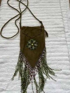 ビーズフリンジ付きポシェット