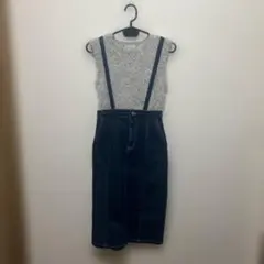 セット売り　ストレッチデニムタイトスカート ノースリーブトップスMサイズのサムネイル