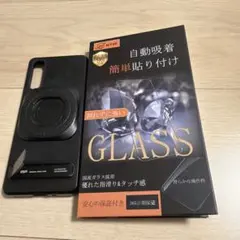 Xperia10ⅳ ガラスフィルム 9H ケース　クワッドロック　スタンド付