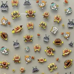 ネイルシール 5D3D立体 アンパンマン バイキンマン キャラクター