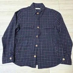 BEAMS LIGHTS ネルシャツ ネイビー系 チェック柄