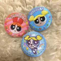 パワーパフガールズ 刺繍缶バッジ 4個セット