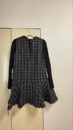 最終値下げツイードノースリーブワンピース とGUニットのセット