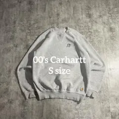 Carhartt スウェットワンポイント刺繍 グレー S カーハート前Vガゼット