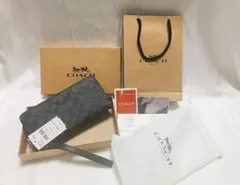 COACH コーチ 長財布 CW778 新品未使用 タグ付 チャコール×ブラック
