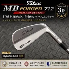 Titleist タイトリスト ゴルフ MB712 3番 3I アイアン DGのサムネイル