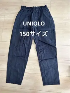 美品 UNIQLO 150サイズ ウエストゴム パンツレディースキッズブラック
