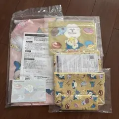 ミスド福袋　ポケモン　エコバッグ　ポーチ×2　ジッパーバッグ　メモ 5点セット