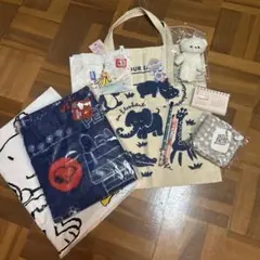 新品キャラクターグッズセット（エコバッグ、ぬいぐるみ等）