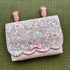 6249. 移動ポケット リバティ スカラップ 女の子 クリップ付