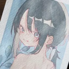 K*様 【一点物】手描きアナログ水彩イラスト オリジナル