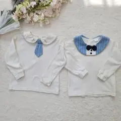 2枚セット 95 男女双子 トップス トレーナー フォーマル cottoli