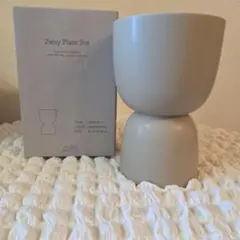 2way Plant Pot グレーベージュ 陶器製 花瓶　フラワーベース　新品のサムネイル