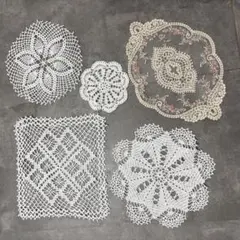 アンティーク レース ドイリー クロス ゴブラン織 刺繍 14点 まとめ 