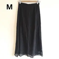 6064アパートバイローリーズ【F】総レースロング丈スカート　花柄総柄　Aライン