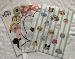 ディズニー ツムツム クリアファイル 3枚セット 筆記用具 文具 文房具