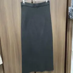ユニクロリブニットスカートSブラック